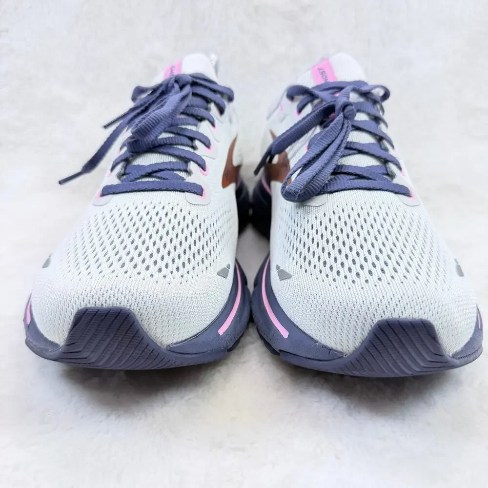 Brooks Ghost 15 Womens Running Shoes Spa Blue Neo Pink Size 10 Athletic Shoe